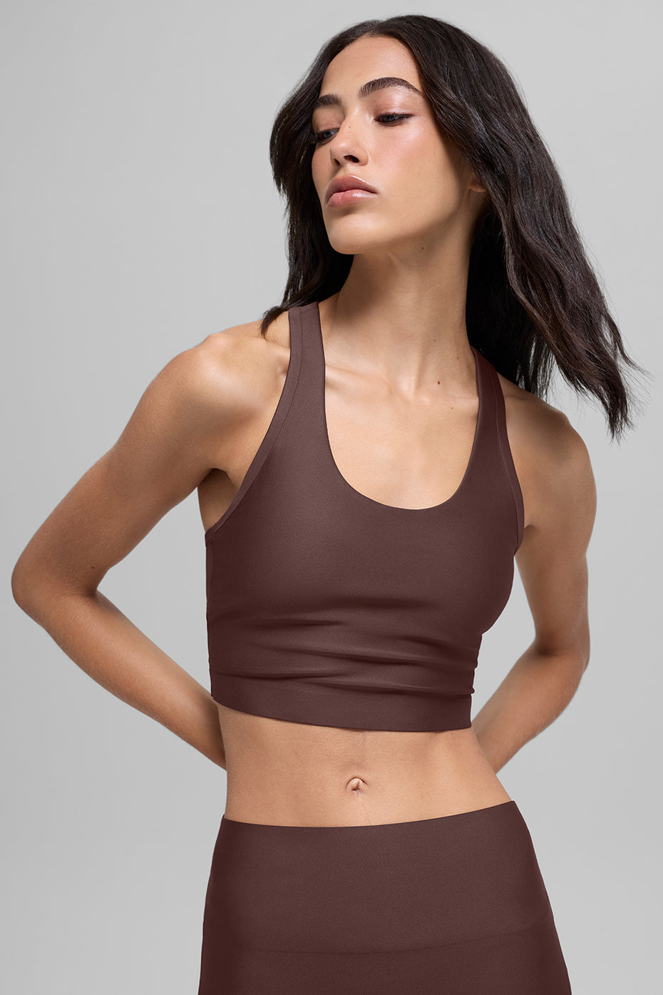 Airlift Super Sleek Bra Tank - Brownstone--1