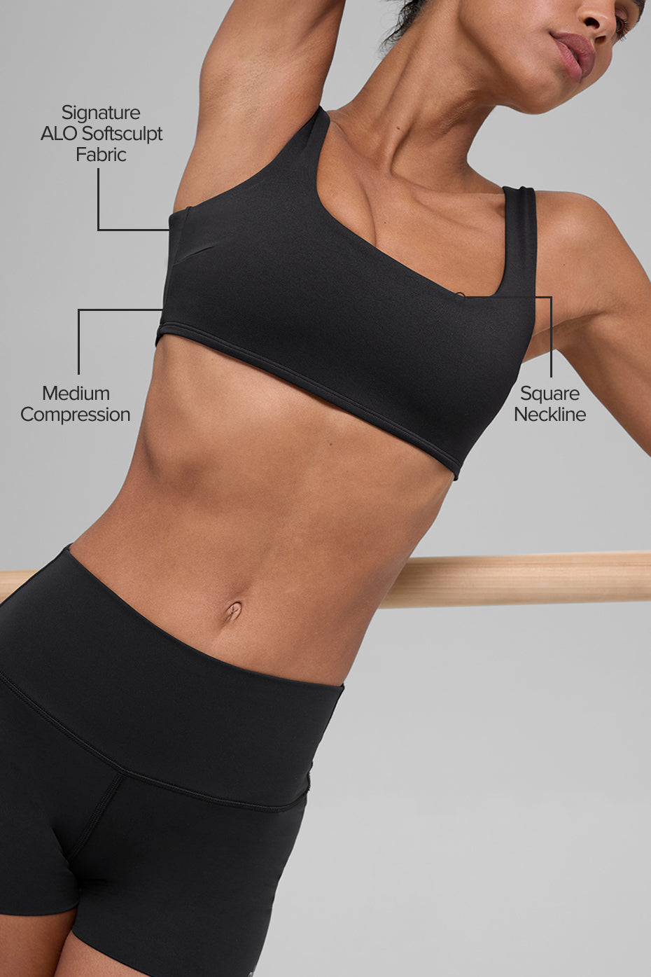 ALO Softsculpt Precision Bra - Black--1