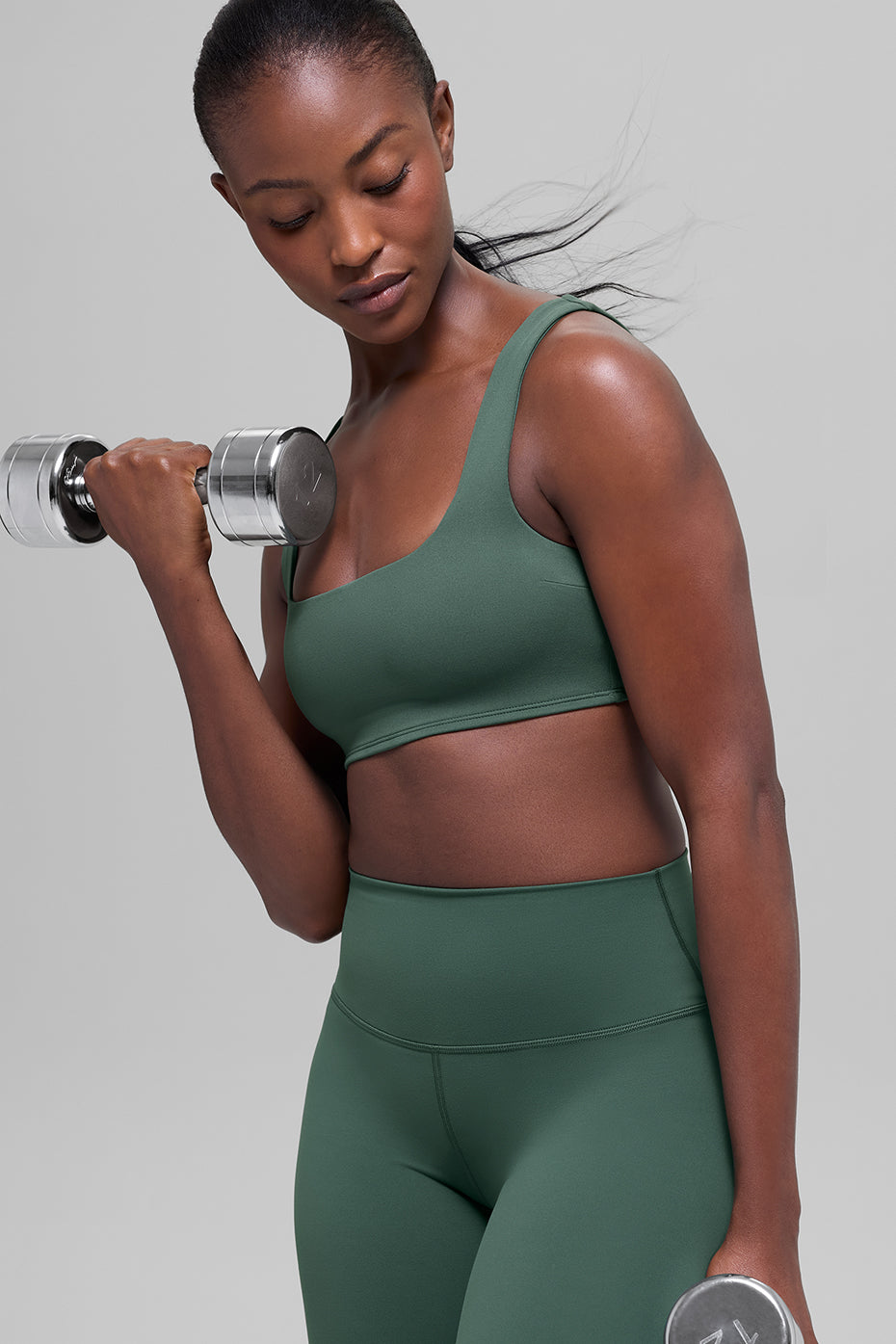 ALO Softsculpt Precision Bra - Clover Green--2