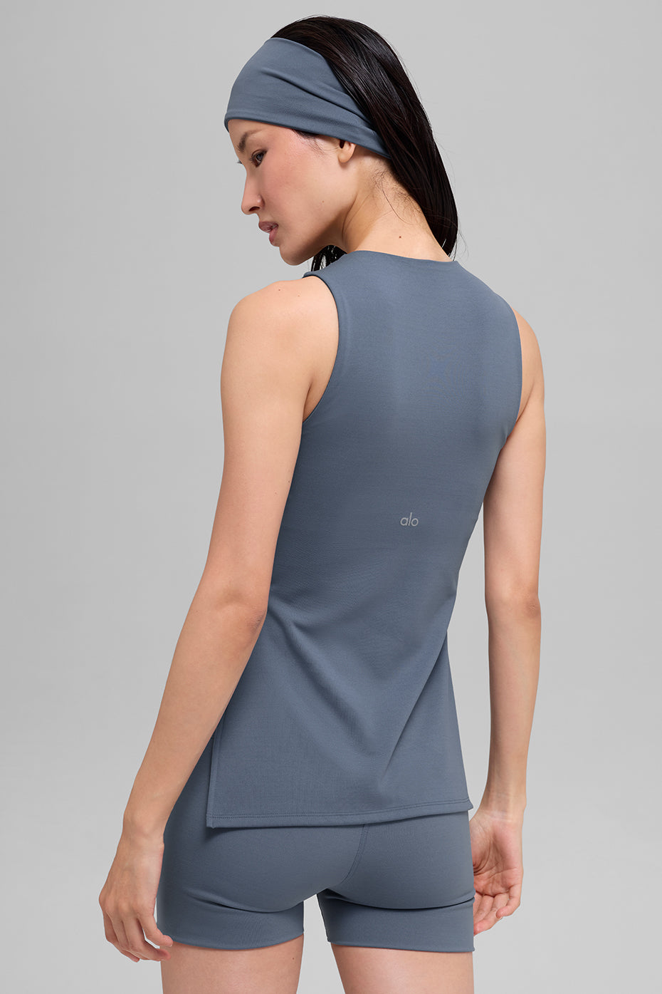 ALO Softsculpt Precision Full Length Bra Tank - Bluestone--1