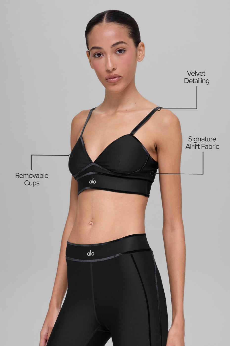 Airlift Love Language Bra - Black--1