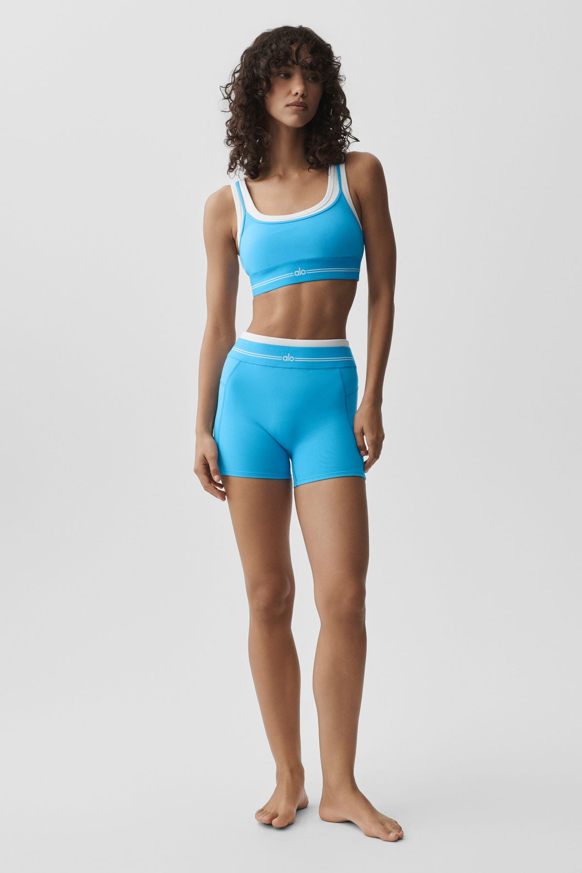 Airbrush Better Together Bra - Azure Blue/White--4