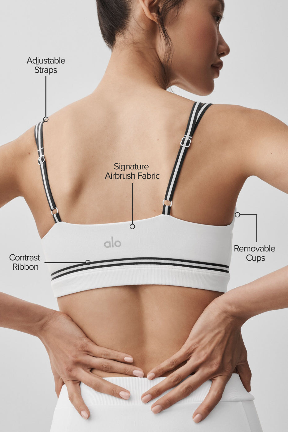 Airbrush Fast Track Bra - White/Black--1