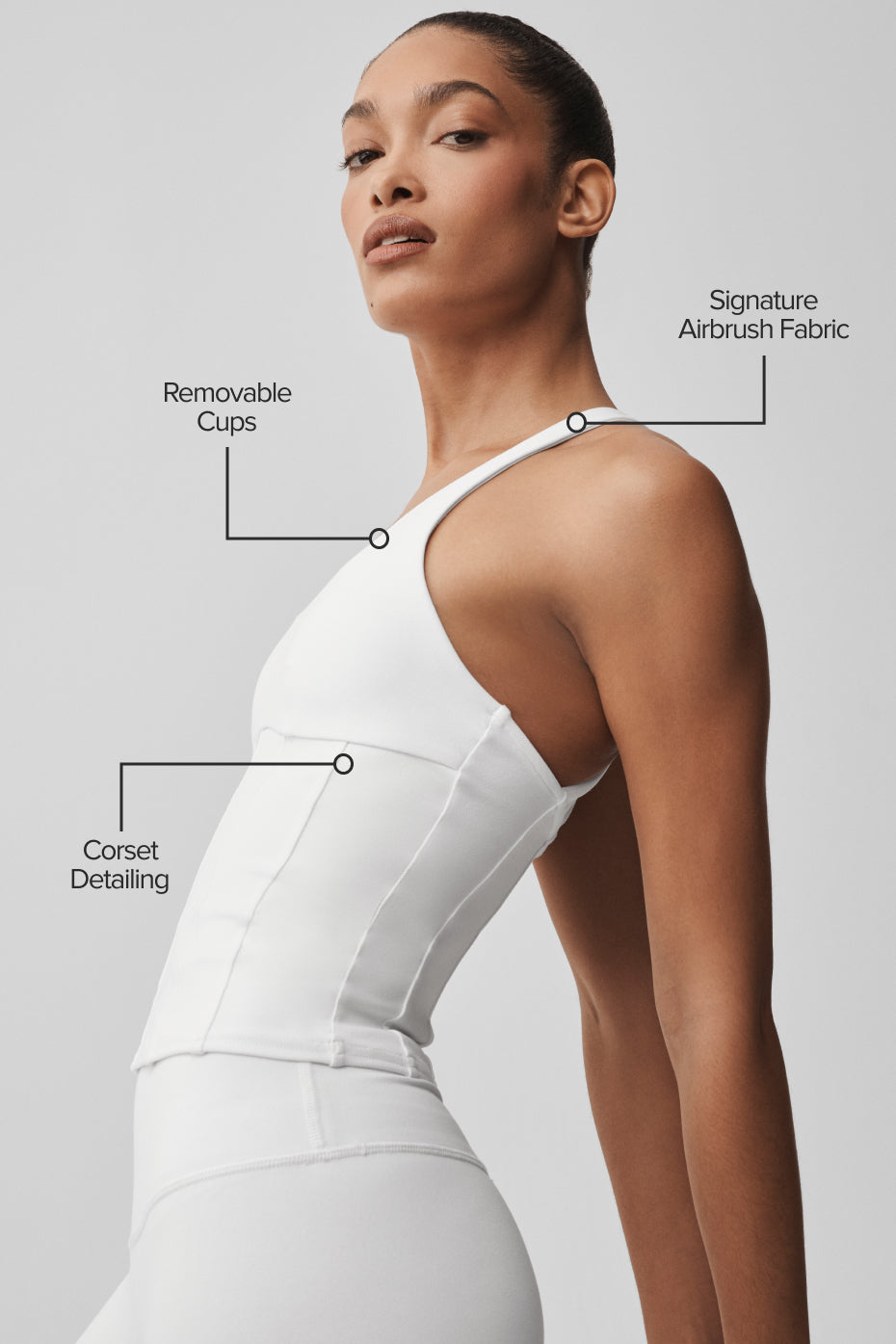 Airbrush Sparks Fly Corset Tank - White--1