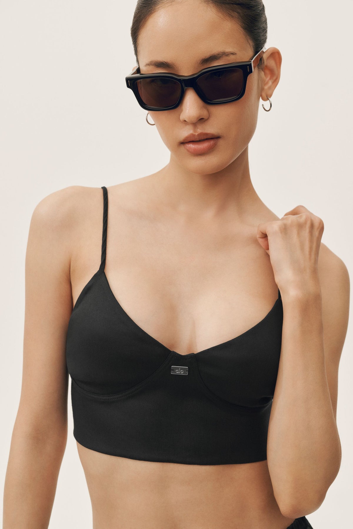 Linen Blend Riviera Bra - Black--0