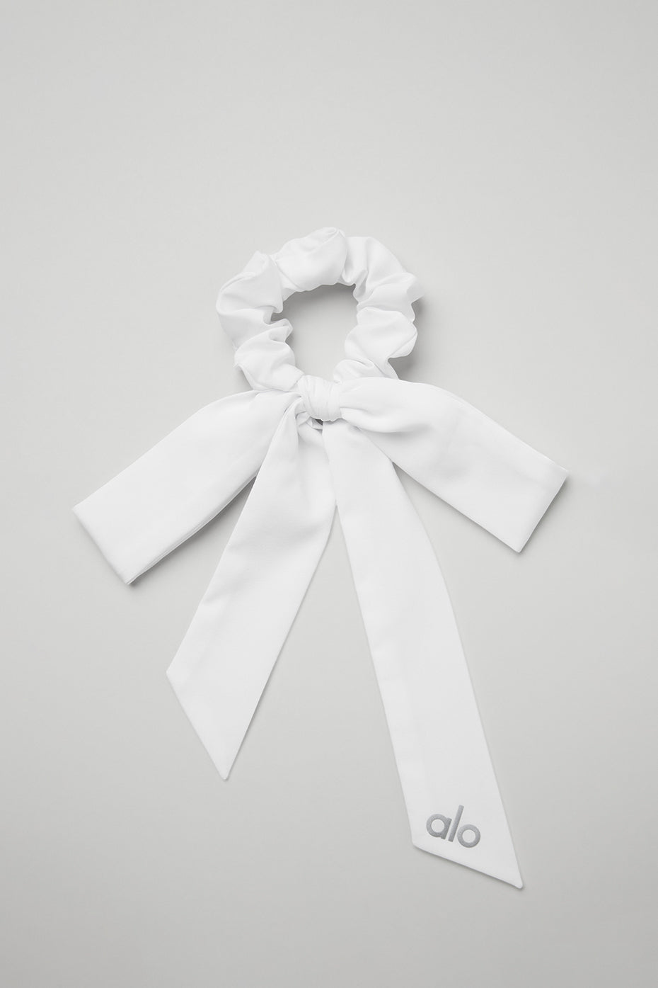 Love Knots Tie Scrunchie - White--0