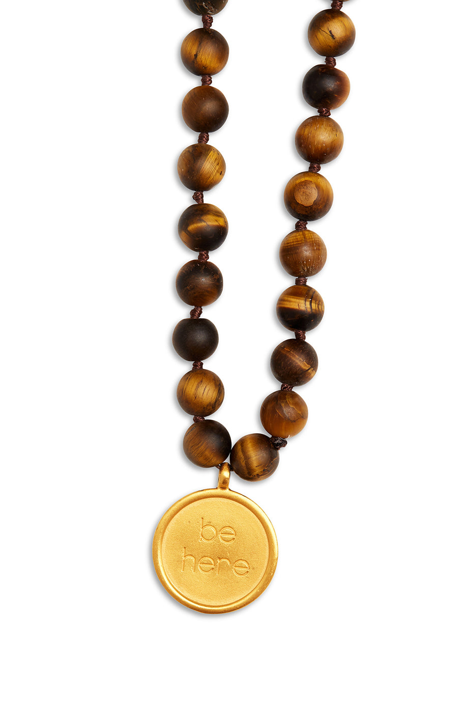 Tiger’s Eye Mala Necklace--0