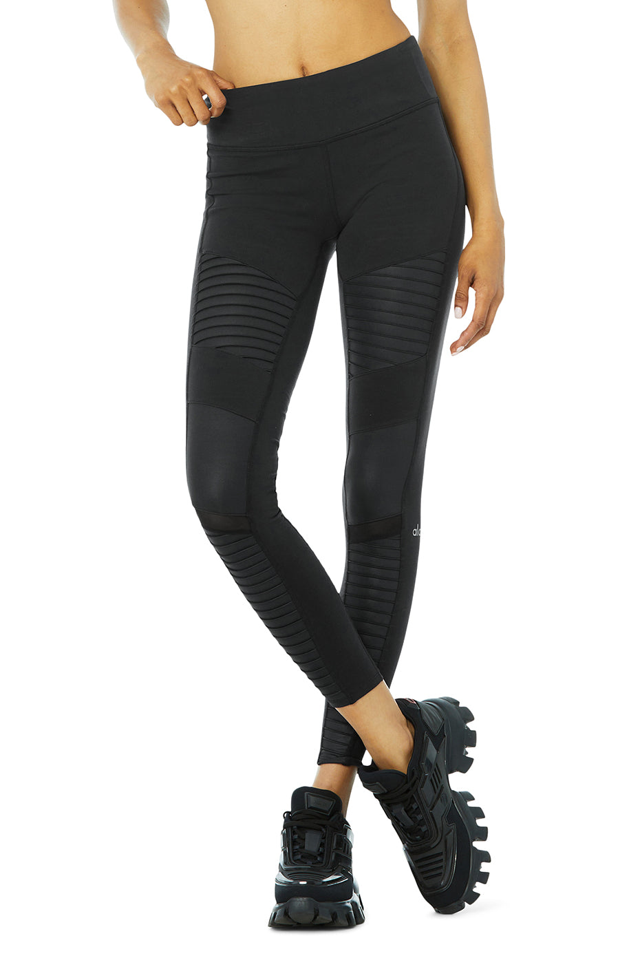Moto Legging - Black/Black Glossy--0