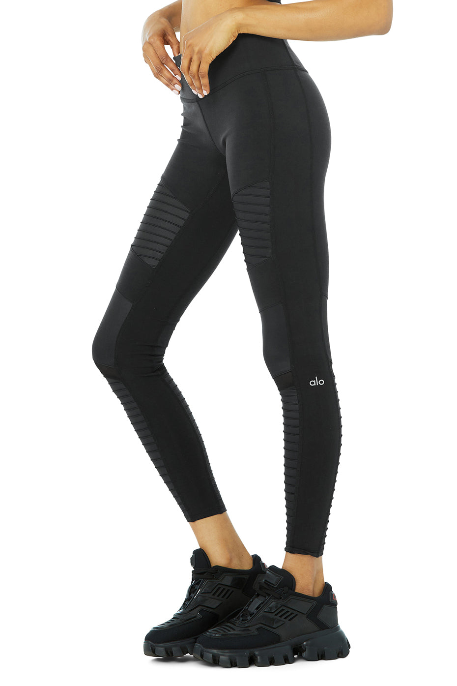 Moto Legging - Black/Black Glossy--2